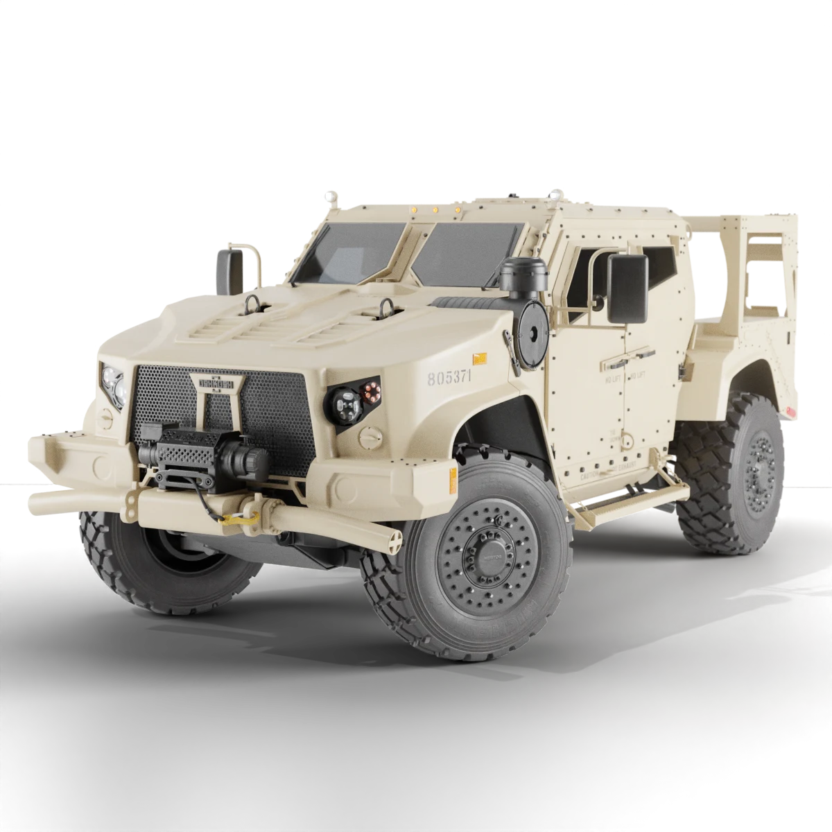 JLTV taktisen panssariajoneuvon monimutkainen 3D-tuotevisualisointi